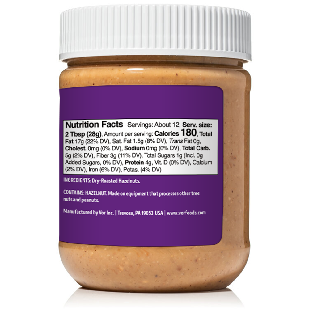 Vör Hazelnut Butter – 100% Pure, Ultra-Smooth, No Additives or